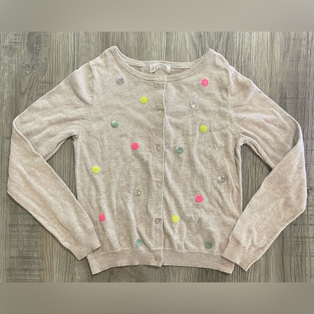 H&M sequined polka dot cardigan